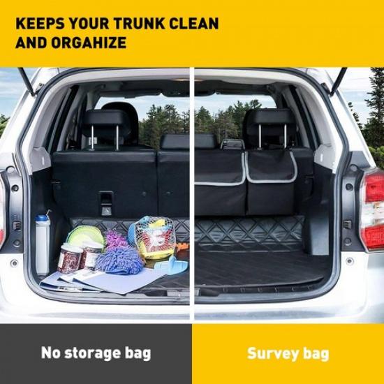 Oxford Trunk Cargo Storage Organizer Universal Bag for Hook Car Rear 4PC EOA