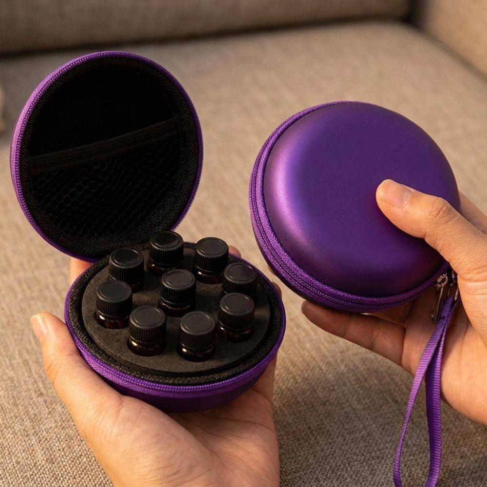 Hard Shell Travel Essential Oil Case 10 Bottles Capacity Insulin Storage Case Diabetics
