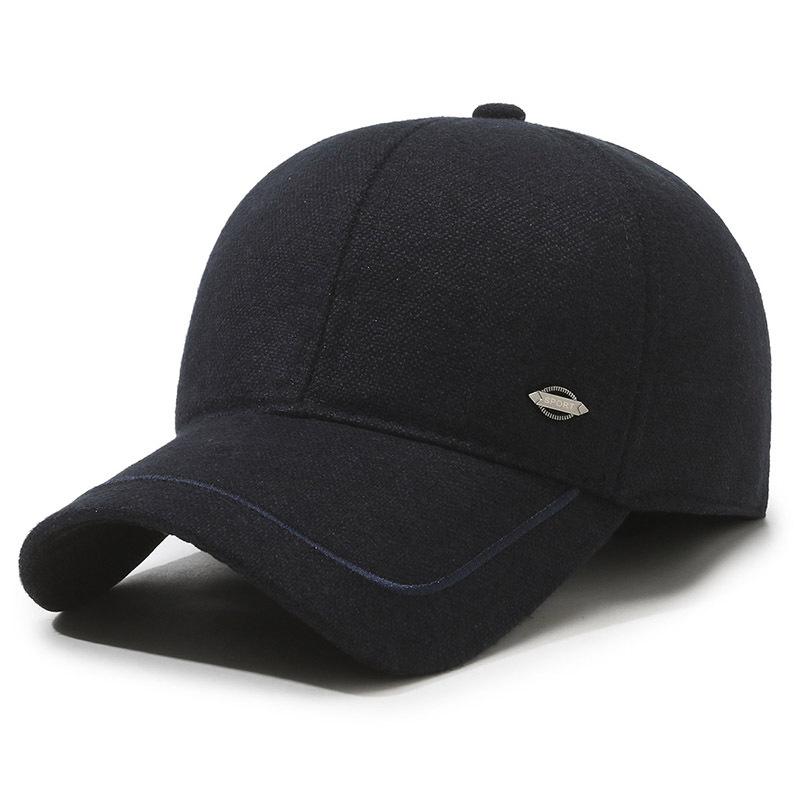 Hat Men'S Baseball Cap Simple Fashion Cap Middle-Aged And Elderly Men'S Outdoor Leisure Warm Ear Hat