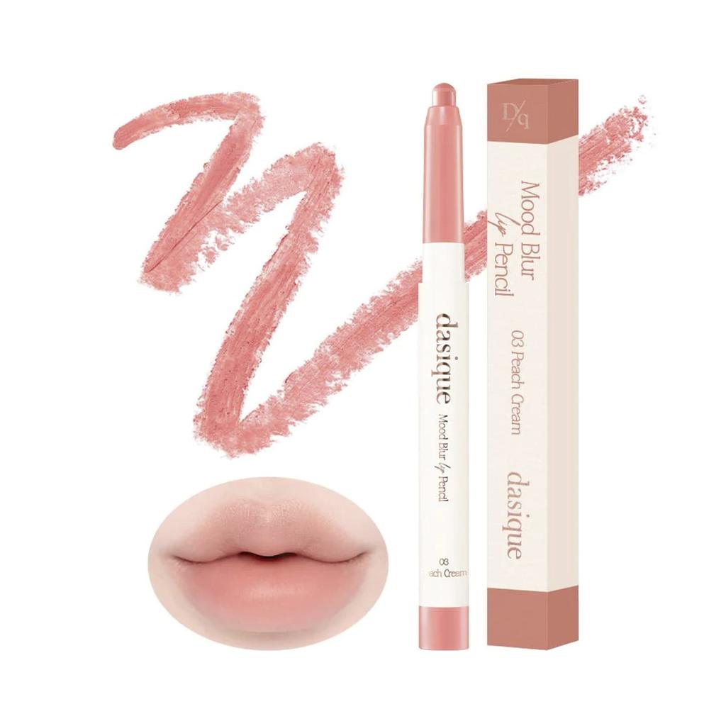 DASIQUE Mood Blur Lip Pencil, 03 Peach Cream, 0.9g (0.03oz)