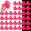 Shappy 36 Pcs Flamingo Rubber Duckies Bulk Glow In The Dark Pink Flamingos Bath Toys Flamingo Party Decorations Flamingo Rubber Duckies for Baby