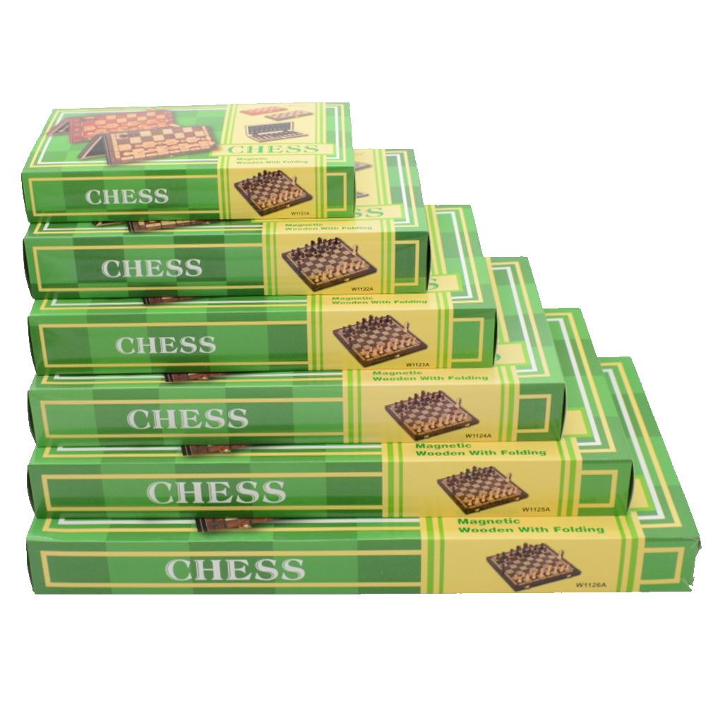 Large Professional Magnetic Wooden Chess Table Game with Two Queens