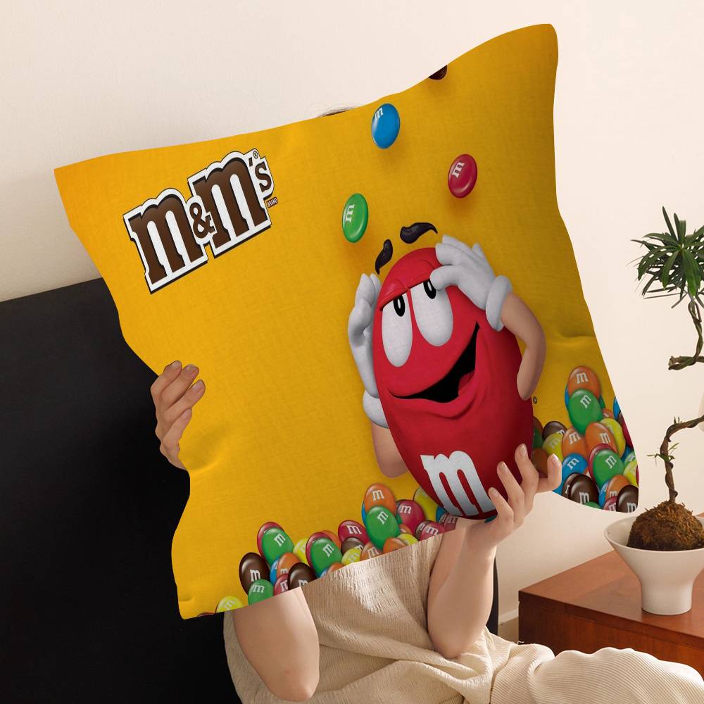 Cartoon M-Ms C-Chocolate Pillow Anime Pillow Sofa Bed Head Pillow Cover Cushion Cover 45X45 Cm Fashion