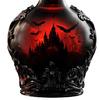 Gothic Vampires Whiskey Decanter Glass Liquor Bottle with Bat Castle Design Halloween Bar Decor for Bourbon