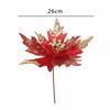 New 26cm Christmas Artificial Flowers Flannel DIY Decoration Xmas Tree Decorations Decorative Flowers Xmas