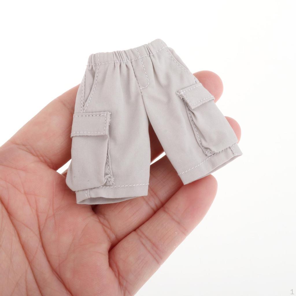 1/12 Men Shorts Mini Clothing Casual Miniature Outfits Doll Clothes for 6 inch Figures Dress up