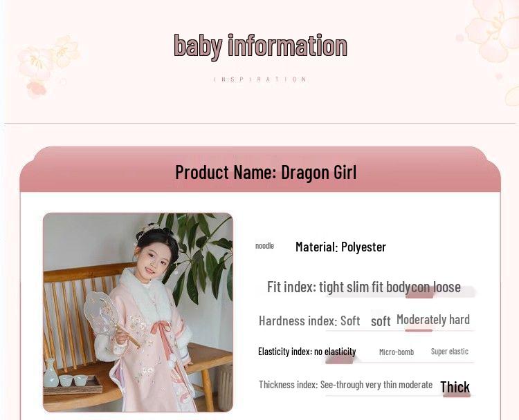 Zimní 2024 Vílí Hanfu pro Dívky: Výkonnostní kostým ve stylu Tang