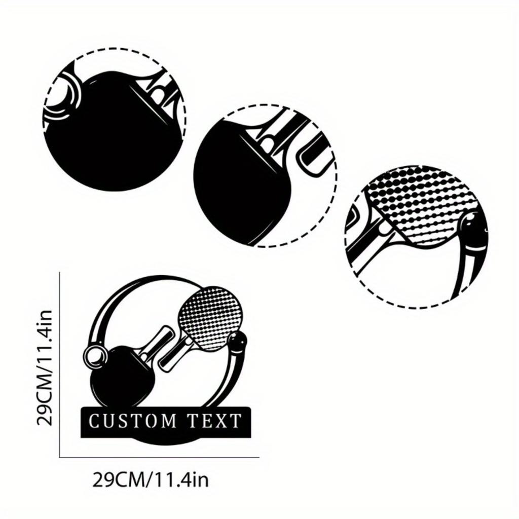Customized Personalized Table Tennis Metal Sign Fan Focused Wall Art Sports Decor