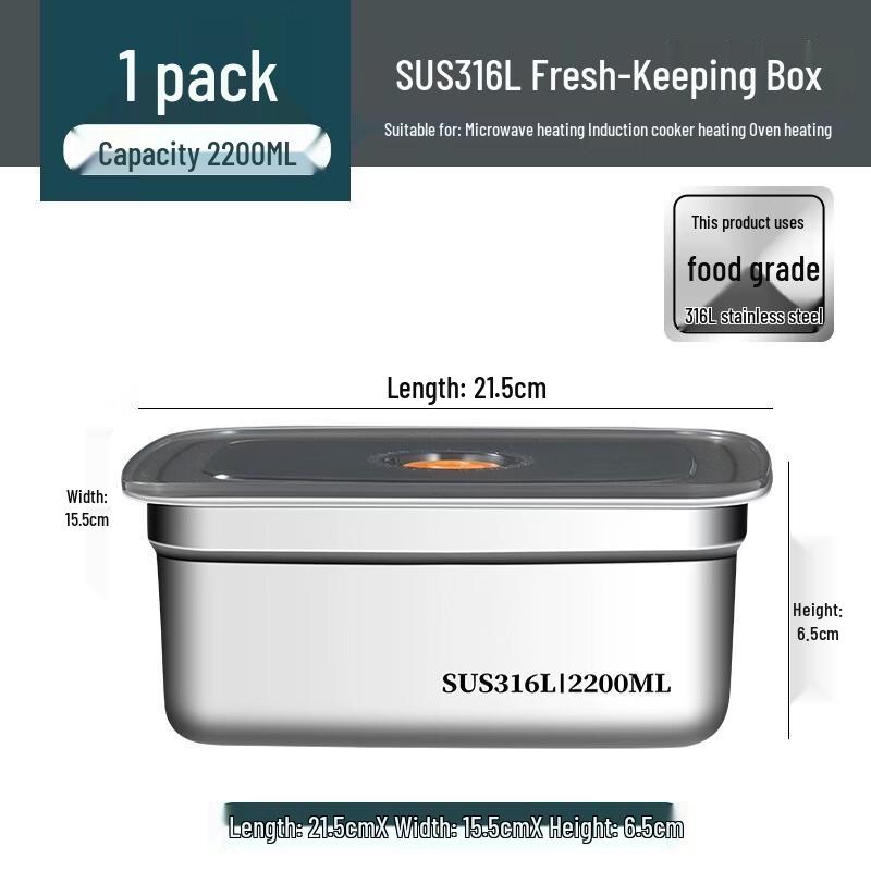 

316 Stainless Steel Food Storage Container with Lid