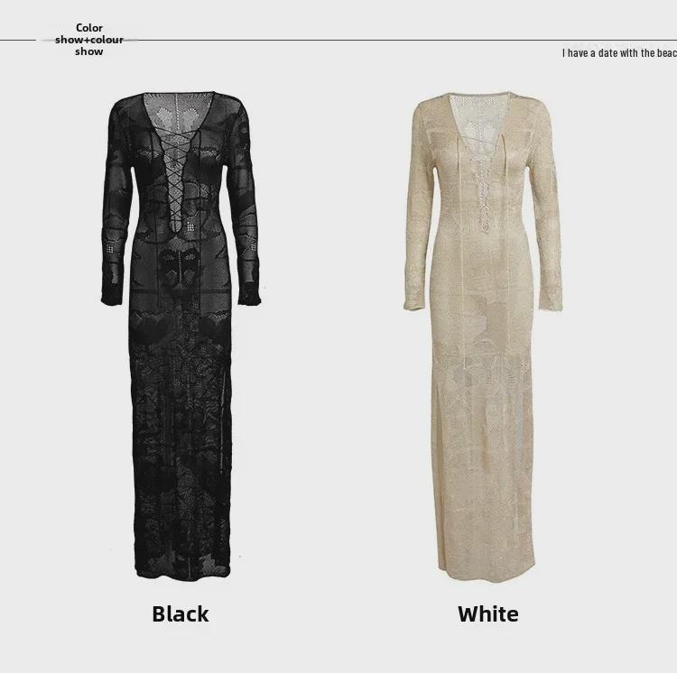 Women's European & American Style Knitted Beach Dress