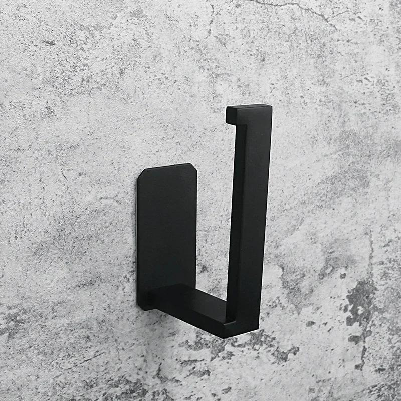 No-Drill Stainless Steel Wall-Mounted Square Tube Tissue Holder For The Bathroom Wall-Mounted Paper Roll Holder