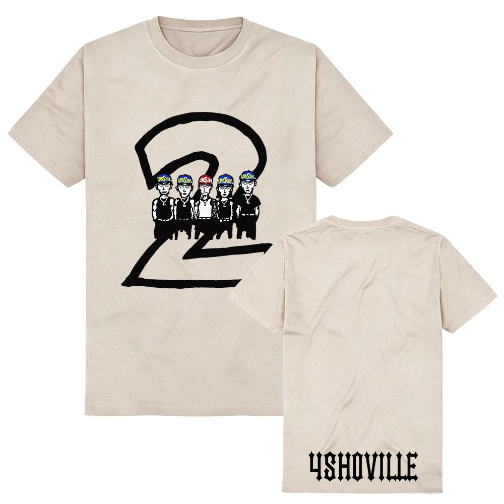 LNGSHOTT 4SHOBOIZ Vol. 2 4SHOVILLE Tee Korean Band Design Print T-shirt Short Sleeve Cotton Women Men Tshirts Summer Unisex Top