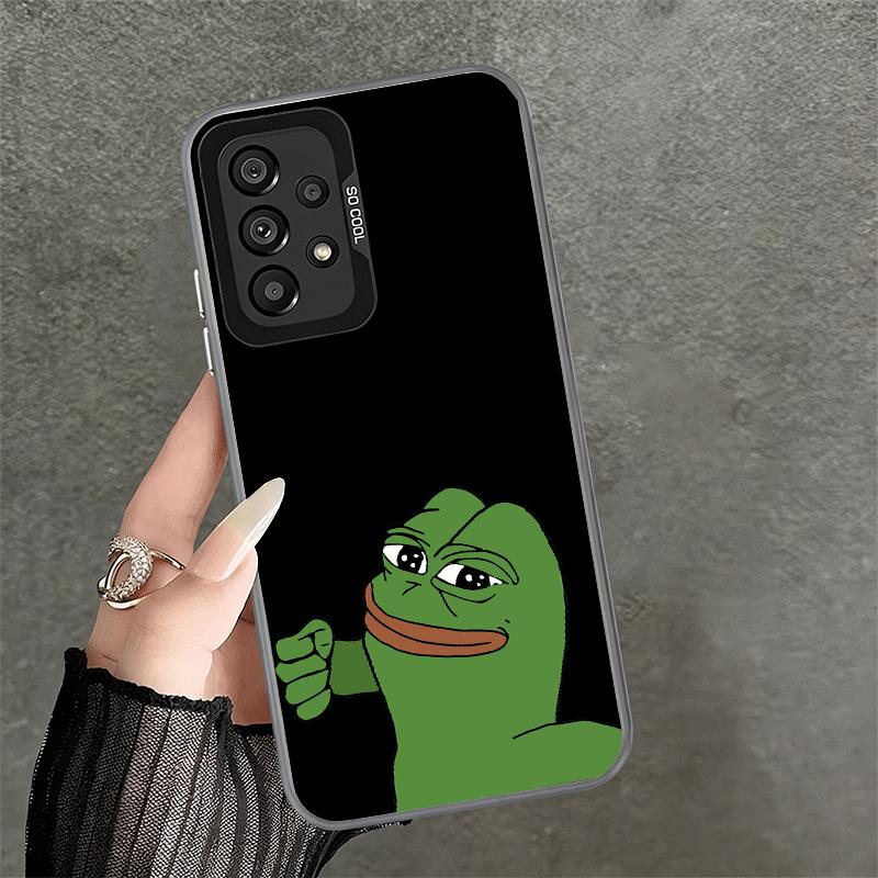 Funny Sad Forg P-Pepe Meme Soft Phone Case for Samsung A17 A16 A15 A14 A13 A57 A56 A55 A54 A53 A37 A36 A35 A34 A33 A26 A25 A24 A