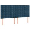 Maison Exclusive - Dark Blue Headboard 180 X 5 X 118/128 Cm Velvet