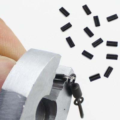 Accesorios de pesca de carpa, 50 Uds., 0,6mm, 0,7mm, ajuste de enlace rígido de fluorocarbono, cambio rápido giratorio para aparejo Chod Ronnie