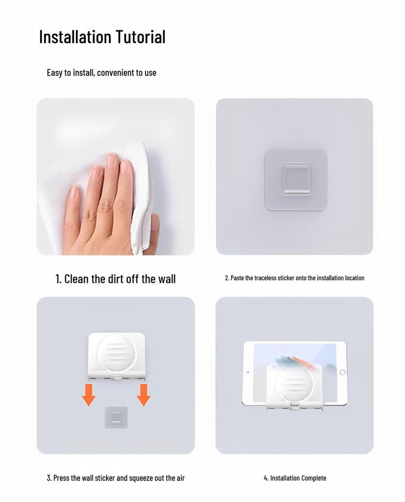 Wall-Mounted Bathroom Phone & Tablet Holder