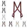 Retro Suspenders for Men British Style Suspender Clip Simple Leather Suspenders  Suit