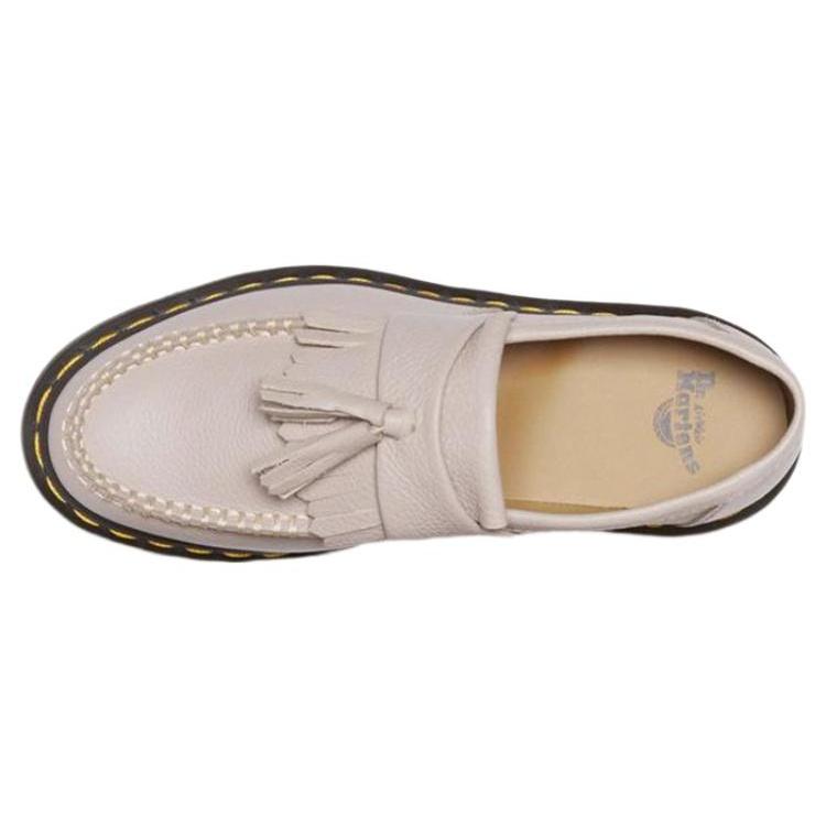 (WMNS) Dr. Martens Adrian Virginia Leather Tassel Loafers 'Vintage Taupe' Women's 31245348