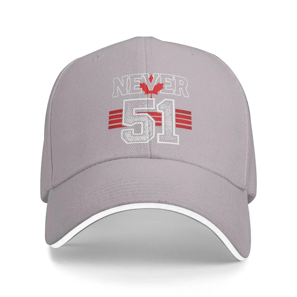 Never 51 Baseball Cap Canadian Pride Maple Leaf Women Men Print Trucker Hat Street Style Outdoor Sport Sunscreen Snapback Cap