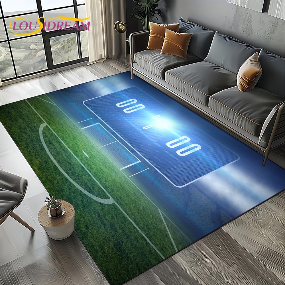 

Ковер в стиле футбольного поля для гостиной, спальни, дома, для украшения дивана, детский ковер, нескользящий коврик для пола 40x60cm( 15x23in )