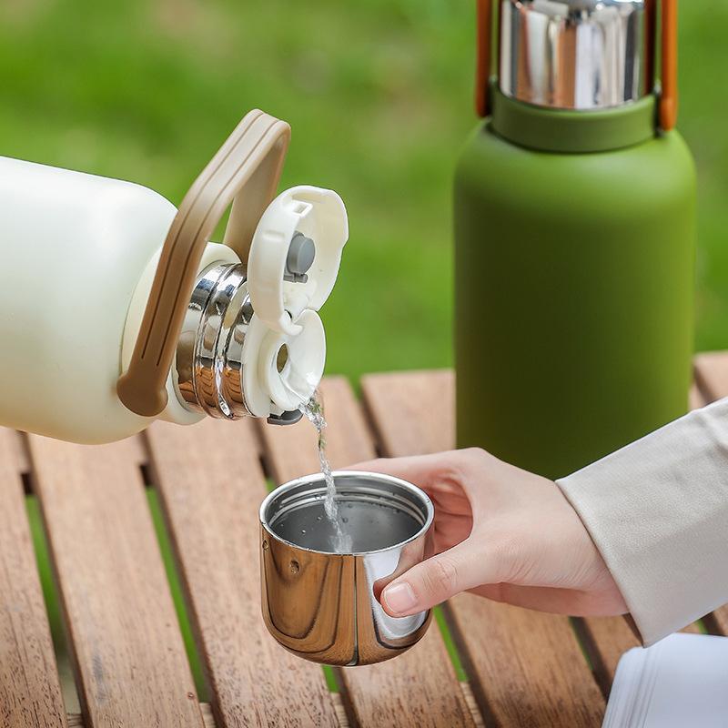 Stainless Steel Insulated Water Bottle Portable Large Capacity Vacuum Water Bottle For Office Camping Cycling