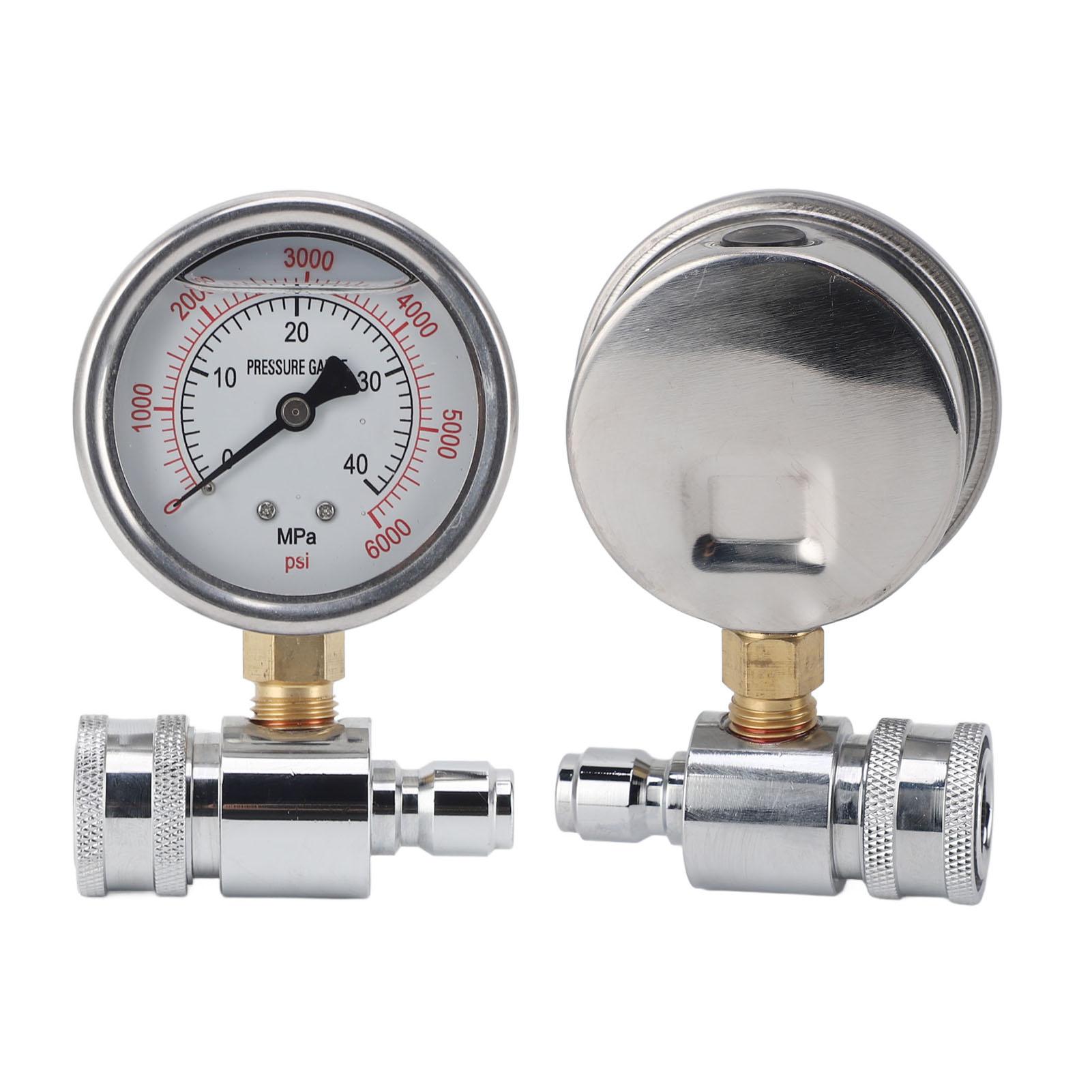 

Pressure Washer Gauge 6000psi High Pressure 3 8in Quick Connect Parts Accessories