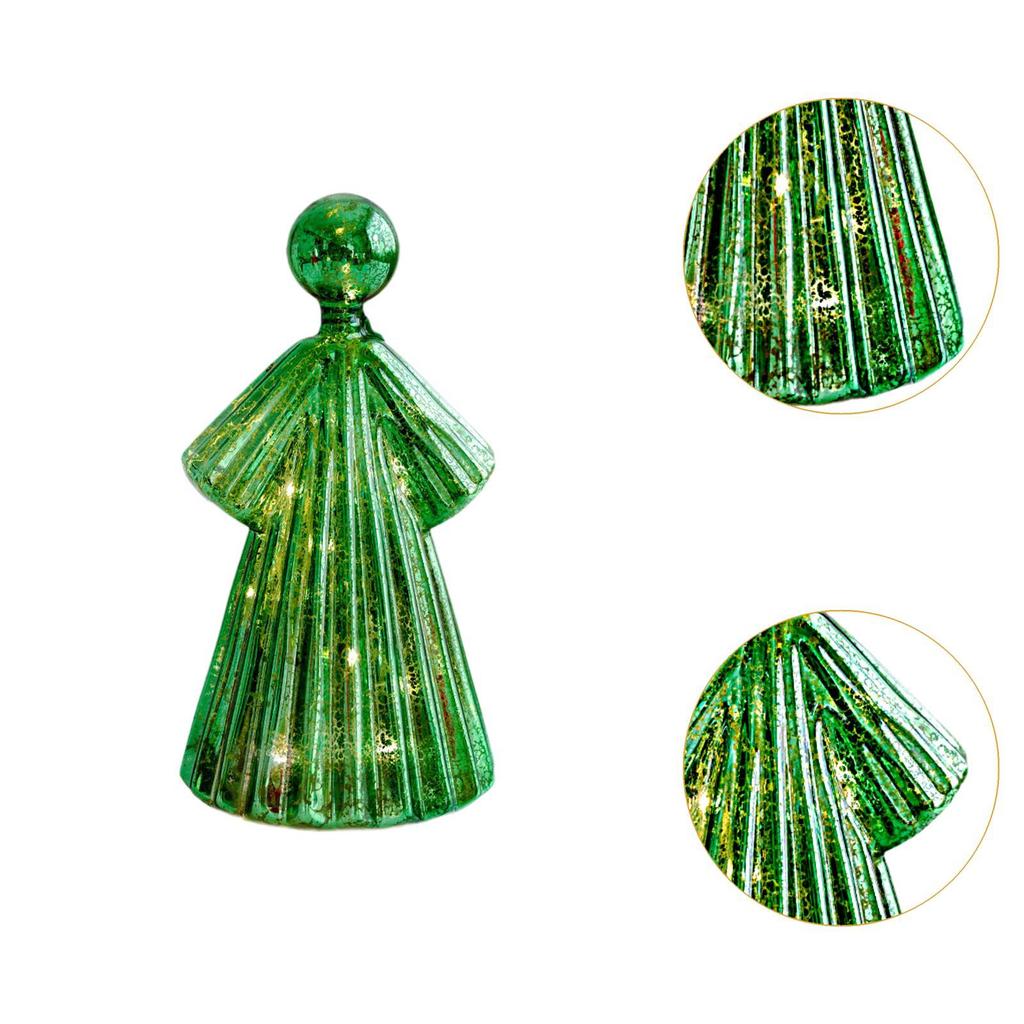 Szklana Dekoracja Anioła Kreatywna Dekoracyjna Świąteczna Podświetlana Figurka Anioła