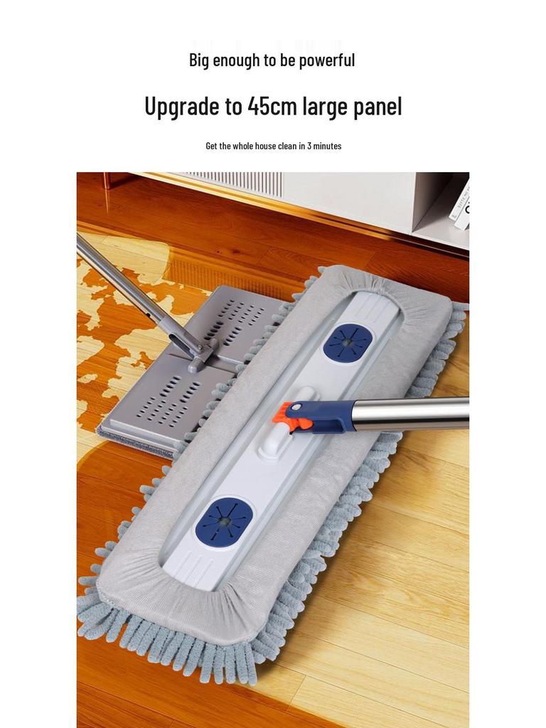 Chenille XL Freihand Flachwischer für Holzböden – Mühelose Ein-Wisch-Reinigung