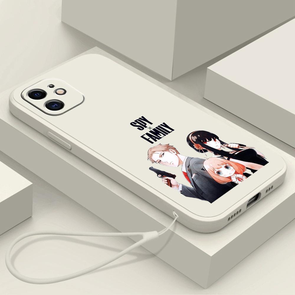 

Samsung Galaxy A14 A24 A54 A34 для iPhone 11 12 13 14 15 Pro Max Xiaomi Redmi 13C Note 13 Huawei Straight Edge Мягкий чехол для телефона NY17 Spy X Family Anime honor 50 SE слоновая кость