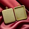 Ten-Faced Self-Liberated Vajra Pendant Necklace - Thangka Jewelry Box, Brass, Gold & Silver DIY Tibetan Accessory