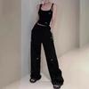 Dopamine Girl Summer 2024 Black Slimming Bow Camisole