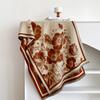 Luxury Brand Cashmere Women Floral Print Scarf Winter Warm Shawl and Wrap Bandana Pashmina Female Foulard Blanket Poncho