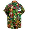 Herrenhemd Tropischer Strand 3D-Druck Herrenbekleidung Sommer Tiki Lässig Hawaii Strand Hawaiianische Harajuku Mode Urlaubshemd