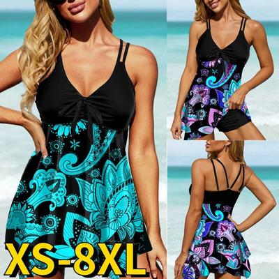 Summer Women High-waist Bikini Sets Female Tankinis New Design Printing Swimsuit Ladies Beach Bathing Suit Monokini Swimwear