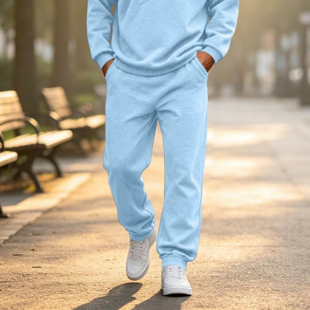 Men's Casual Sweatpants with Elastic Waist for and Everyday Wear