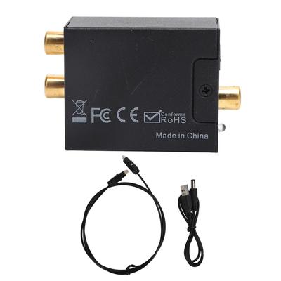 Digital To Analog Audio Converter USB Black Aluminum Alloy Adapter DC 5V 1A