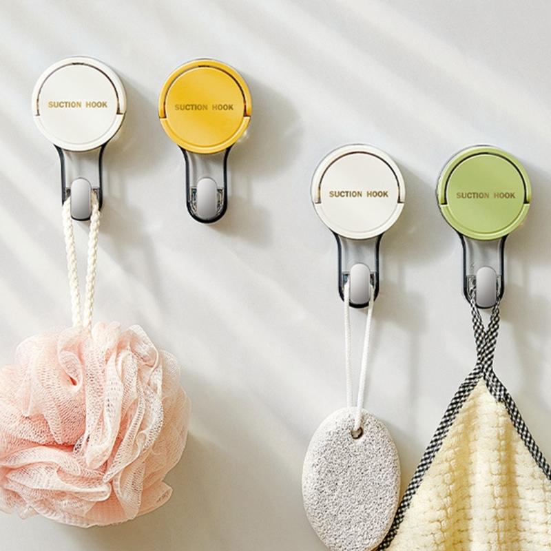 Removable Suction Cup Hook for Bathroom and Kitchen Strong Adhesive Towel Rack Waterproof Robe Coat Clothes Hanger