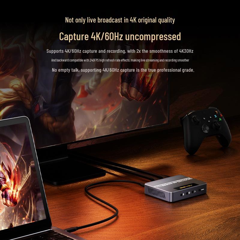 4K60HZ RGB Video Capture Card with USB 3.1, Metal LUT, Fan Cooling, for Live Streaming & Medical Use