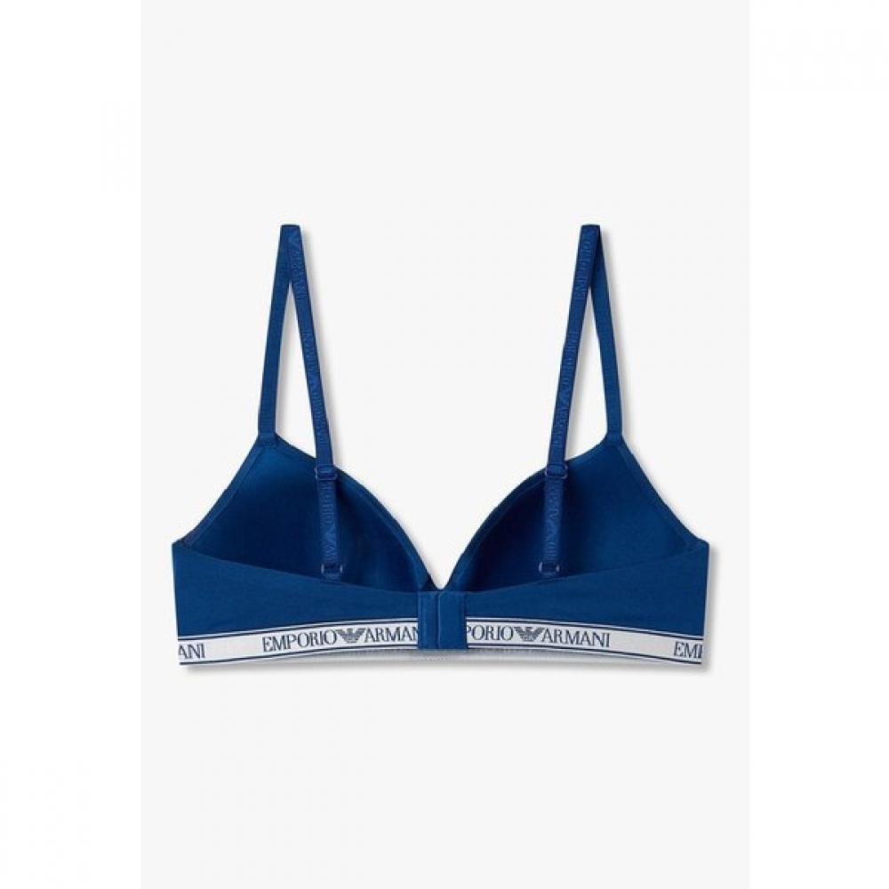 Emporio Armani Sutien triunghiular lucios din nailon pentru femei, cu burete 0826181512