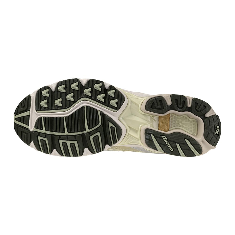 Mizuno Tenisky Wave Rider 10 x Světle zelená x 2E, Off-White Stříbrná, 30,0 cm,