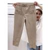 Pantaloni Casual Sottili in Cotone e Lino da Donna Primavera Estate Taglia Grande Larghi Harem Slim Pantaloni Dritti a Nove Quarti Moda Femminile