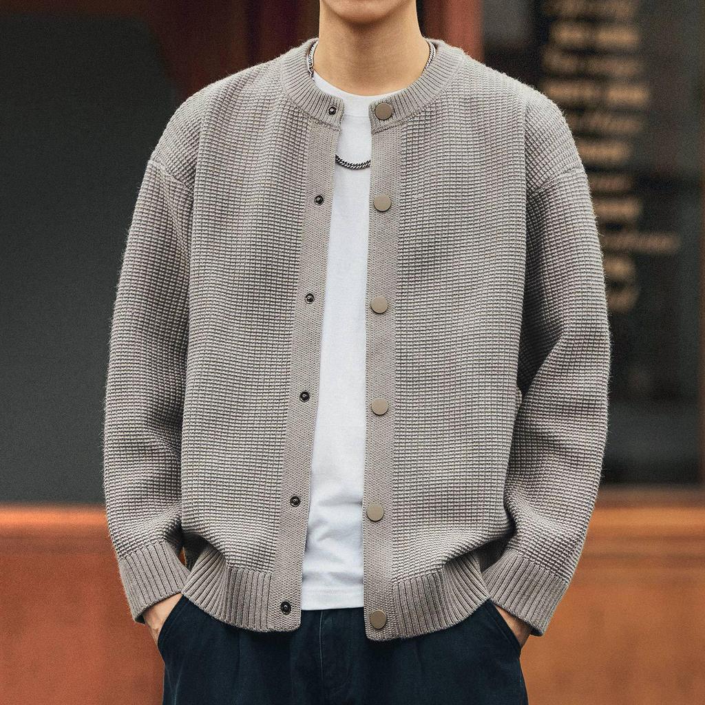 Luxury Men's Old Money Style Knit Cardigan for Autumn 2025