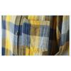 Long Sleeve Lapel Button Down Chest Pocket Shirt Women Art Retro Loose Double-layer Cotton Yarn Plaid Shirts Top for Women