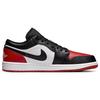 Jordan Air Jordan 1 Abrasion Resistant Breathable Low Top Vintage Basketball Shoes Women's Bred Toe 553560-161(Team10-)
