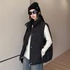 Cotton Vest Stand Collar Women's Vest Autumn and Winter New Loose and Versatile Vest Vest Women's Jacket