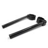100% Real Carbon Fiber Clip-On Motorcycle 7/8" Handlebars 35mm Fork Tube For Cafe Racer Universal