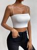 2025 Summer Women's Slim Fit Solid Color Thin Strap Tank Top