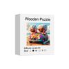 Wooden Puzzle For Adults,Happy Old Lady Wood Puzzles, Irregular Shaped Unique Wooden Jigsaw Puzzle,  Modern Art Home Decor