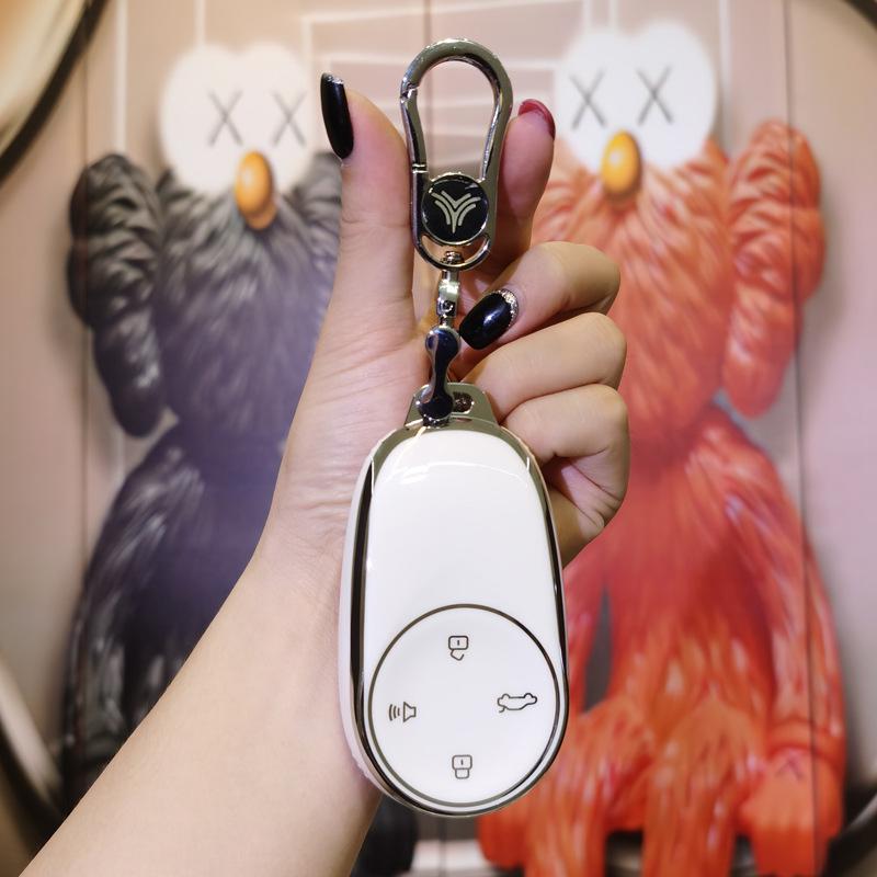 Nezha Key Case for GT New Pro/U24, Full Coverage TPU Car Key Cover with Buckle