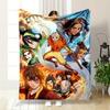Dynamic Elemental Powers with Bold Colors and Action-filled Poses. for All Seasons Blanket Lunch Break Throw Gift